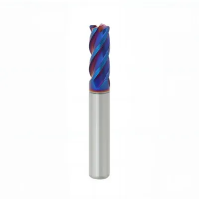 4-Flute Round Nose End Mill